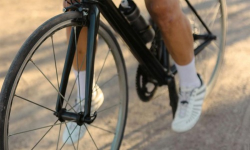 a person riding a bicycle